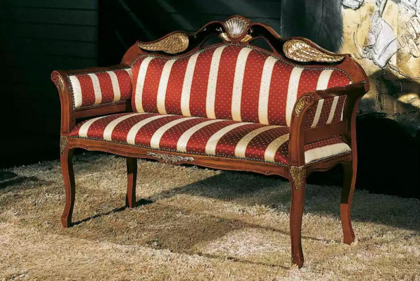Klasyczna Kanapa Podkładka Meble Dwuosobowa ławka tekstylna w stylu barokowym