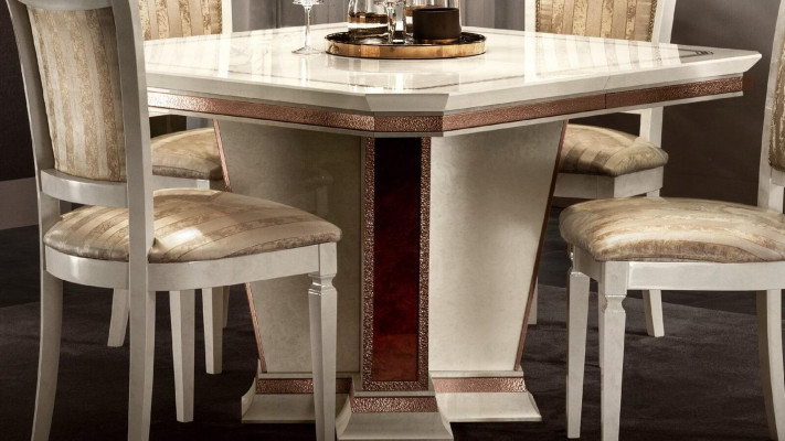 Barokowy Stół obiadowy Tabela Drewno Grupa jadalnia salon Ustaw Design stoły