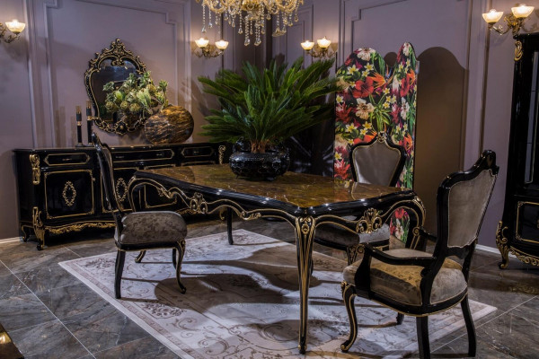 Krzesło do jadalni Luxury Classic Krzesła z Drewno Design Krzesło drewniane Meble