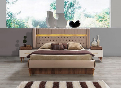 Łóżko Podkładka Design Luxury Double Hotel Chesterfield Drewno Meble Nowe