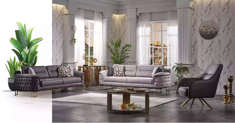 Brown Chesterfield Zestaw sofowy 3+3+1 miejsce do siedzenia, designerskie kanapy 3 sztuki