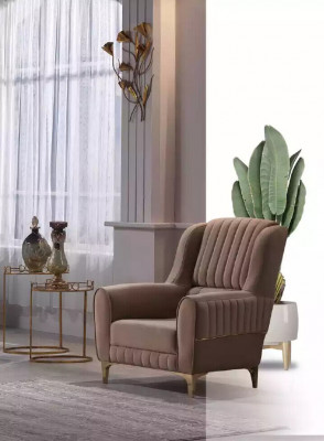 Beżowa Podkładka -Zestaw sofowy Designer 3+1+1 miejsce siedzące Kanapy Fotel Zestaw 3-częściowy