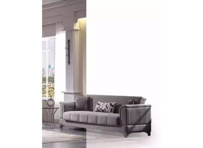 Luksusowa Sofa Szara Sofa Aksamitna Trzyosobowa 3-miejsce siedzące Kanapy Meble do Salonu