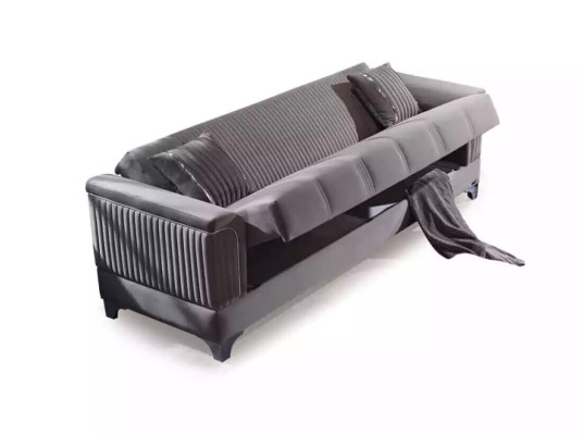 Luksusowa Sofa Szara Sofa Aksamitna Trzyosobowa 3-miejsce siedzące Kanapy Meble do Salonu