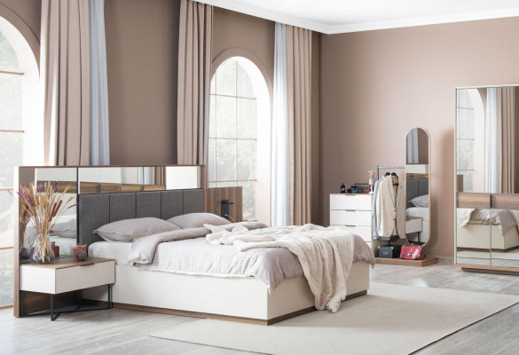 Łóżko Design Nowoczesne Podwójne łóżka Sypialnia Eleganckie Meble Nowe