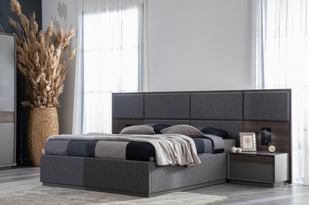 Łóżko Podkładka Design Luksusowe podwójne łóżko Sleep Pokój Modern Meble