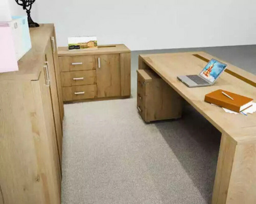 Designerskie Biurko Brązowe Luksusowe Meble Biurowe Gabinet Nowoczesne