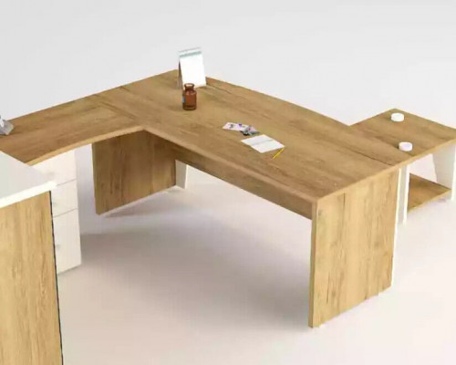 Brązowe Biurko narożne Exclusive Design Biurko Study Meble