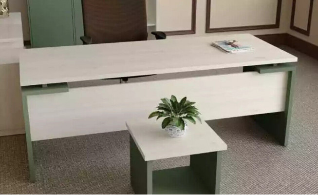 Klasyczny biały designerski luksusowy biurko z drewnianymi meblami do nauki
