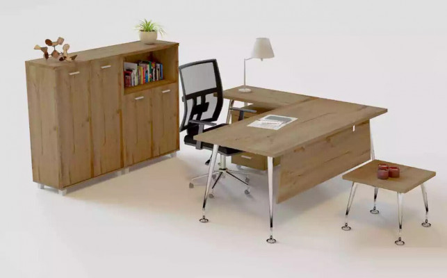 Klasyczne designerskie meble biurowe Biurko narożne stół roboczy Drewno Meble