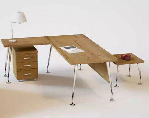Klasyczne designerskie meble biurowe Biurko narożne stół roboczy Drewno Meble