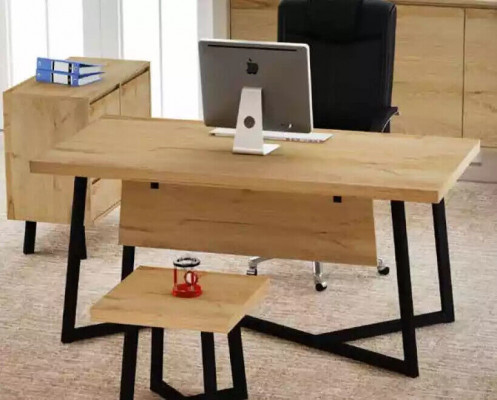 Jasnobrązowe designerskie Biurko designerskie meble biurowe stoły Drewno Nowe