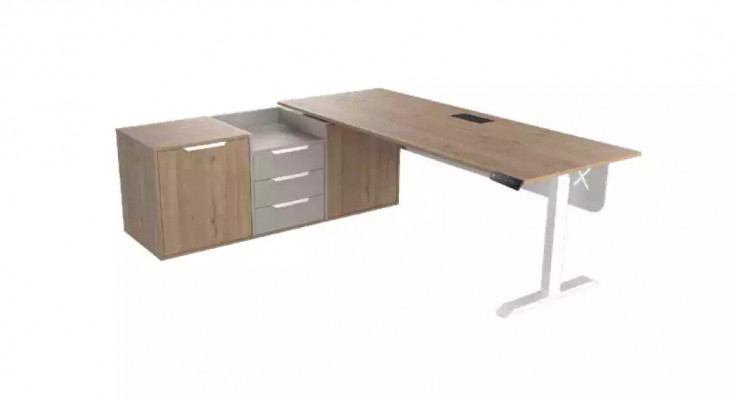 Biuro Główne Biurko narożne Pokój Meble Praktyka Projektowa Kancelaria Prawna Meble Beige