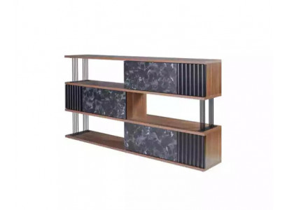 Szafka na dokument Półki Drewno Design Nowość Szafa Office System Meble Meble