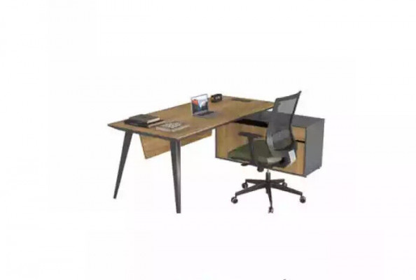 Biurko narożne Office Tabela Duży Boss stoły Biurko Meble Braun