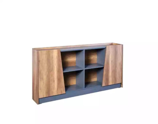 Studium Półka na książki Szafa Drewno Półka Gablota Brown Modern
