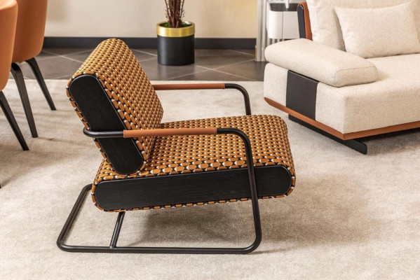 Fotel EarsFotel 1 miejsce do siedzenia Orange Classic Living Room Material Design