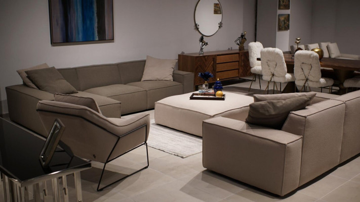 Zestaw mebli do salonu 4 sztuki luksusowe meble Zestaw sofowy design Narożnikowa kanapa