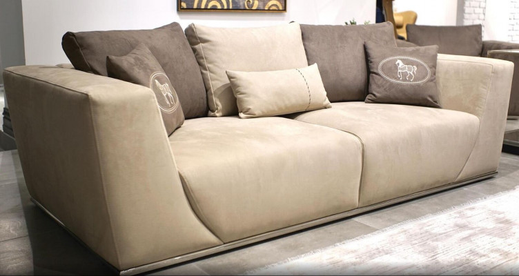 Sofa do Salonu Sofa Trzyosobowa Nowoczesna Sofa Podkładka Meble Włókiennicze Meble
