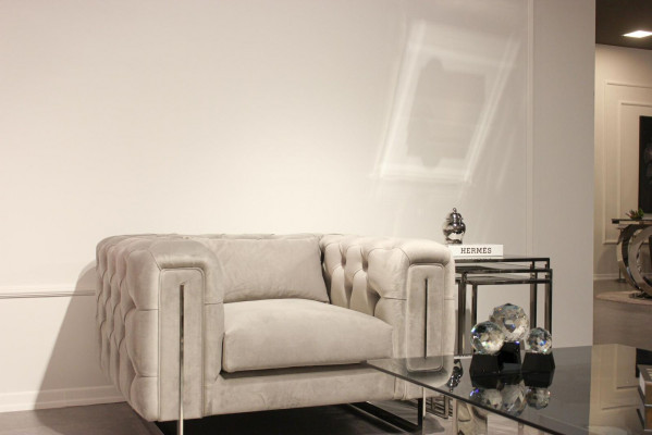 Nowoczesny Fotel Salon Chesterfield Meble Podkładka Meble Włókiennicze