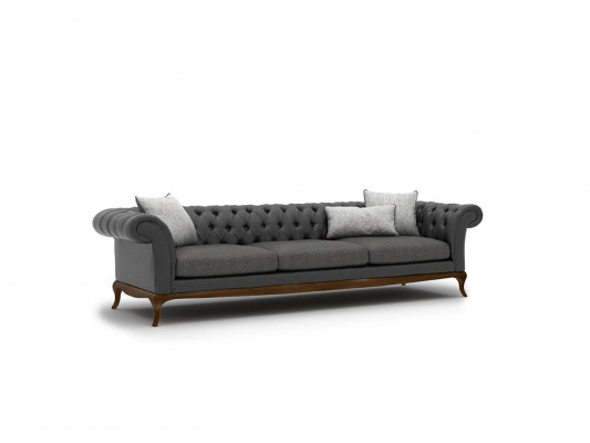Sofa do salonu kanapa czteroosobowa szara meble designerskie meble tapicerowane