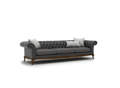Sofa do salonu kanapa czteroosobowa szara meble designerskie meble tapicerowane