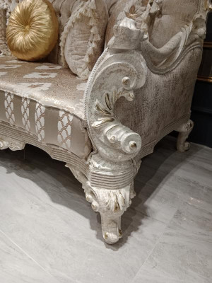 Ekskluzywny Zestaw Sofowy do Salonu Wysokiej Jakości Sofy Elegancki Fotel n