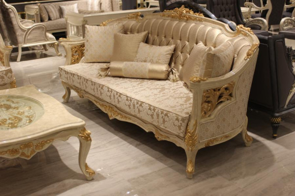 Nowoczesny luksusowy zestaw sofowy 2x Sofa 3 miejsce do siedzenia Zestaw do salonu Noble Krzesło