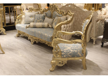 Klasyczny Zestaw sofowy 3+1+1 miejsce do siedzenia Sofa 3-częściowy komplet Relaks 2x Fotel 3-częściowy.
