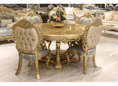 Ustawić 6 Krzesła Zestaw jadalnia Designer Drewno Krzesło Antyk Style Luxury Krzesła Nowość