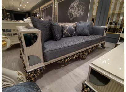 Luksusowa Sofa 3 miejsce do siedzenia Sofa Noble Elegancka Sofa do Salonu Art Deco Nowość