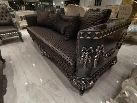 Luksusowa trzyosobowa sofa nowoczesna 3 miejsce do siedzenia Stylowa sofa 3 miejsce do siedzenia Brown