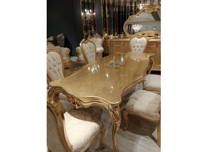 6x Zestaw Krzesła Kompletny projekt w stylu Art Deco Chesterfield Krzesła Włókienniczy Nowość