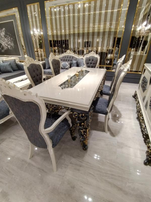 Luksusowy design 4x Krzesła szlachetny aksamitny pokrowiec elegancki Krzesła design nowy