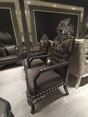 Luksusowy Komfortowy Salon Fotel Nowoczesny Fotel Stylowy Brąz