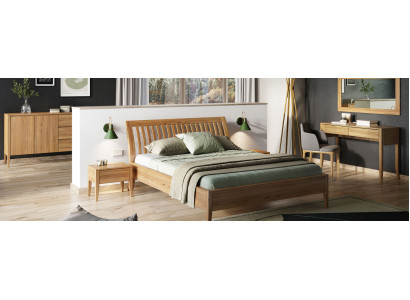 Sypialnia Łóżko Drewniane Oryginalne Drewno Łóżko Hotelowe 180x200 Styl Masywne Meble