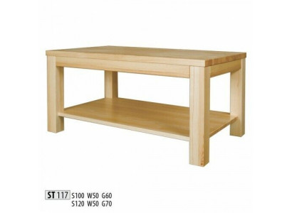 Stolik drewniany Stoliki do kawy z Drewno masywny salon Meble 120x70cm Solidny stoły
