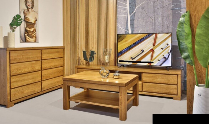 Stolik boczny stolik kawowy Oryginalne drewno Solidne Meble Dąb 120x80cm Nowe stoły