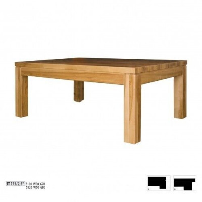 Stolik boczny stolik kawowy Oryginalne drewno Solidne Meble Dąb 100x70 cm Nowe stoły