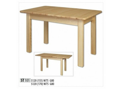 Stół obiadowy Drewno stoły Living Jadalnia Pokój Tabela 120/170x80cm Solidne drewniane stoły do ​​jadalni