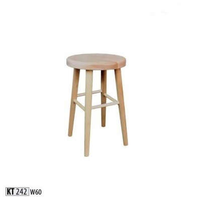 Hoker Stołek Wysoki taboret drewniany Solidne drewno Okrągły stołek podnóżek Krzesła