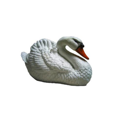 Ozdoba Ogrodowa Figurki Plastikowe Ręcznie Malowana Figurka Zabawny Łabędź 21cm