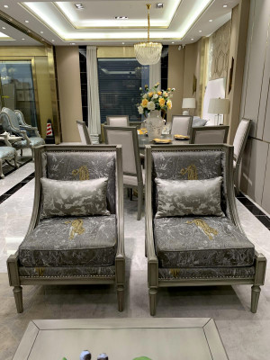 Fotel Luxury Podkładka Designer Włókienniczy 1 miejsce siedzące Podkładka Siedziba jednoosobowa Meble nowe