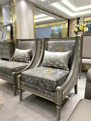 Fotel Luxury Podkładka Designer Włókienniczy 1 miejsce siedzące Podkładka Siedziba jednoosobowa Meble nowe