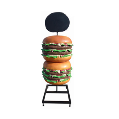 Rzeźba Podwójny stojak na hamburgery Cheeseburger Dekoracyjna figura statua