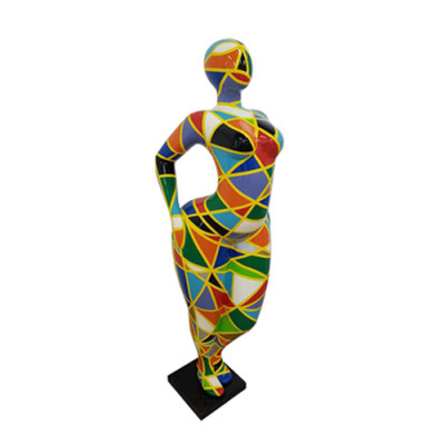 Projekt Figura Abstrakcyjna Rzeźba PCV Posągi Figurki Dekoracja 130 cm Dekoracyjne Srebro