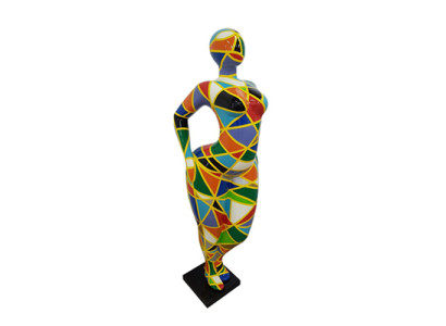 Projekt Figura Abstrakcyjna Rzeźba PCV Posągi Figurki Dekoracja 130 cm Dekoracyjne Srebro