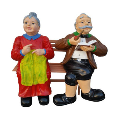 Figurka Dekoracyjna Rzeźba Statua 110 cm Figurki Figurki Rzeźby Nowa Babcia Dziadek P120