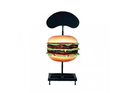 Rzeźba Podwójny stojak na hamburgery Cheeseburger. Statua