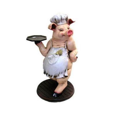 Pig Butler Rysunek Statua Figurki Posągi Rzeźba Restauracja Hotel 137cm Nowość